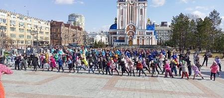 Студенты ХИИК СибГУТИ приняли участие в всероссийской акции «Зарядка для всех!»